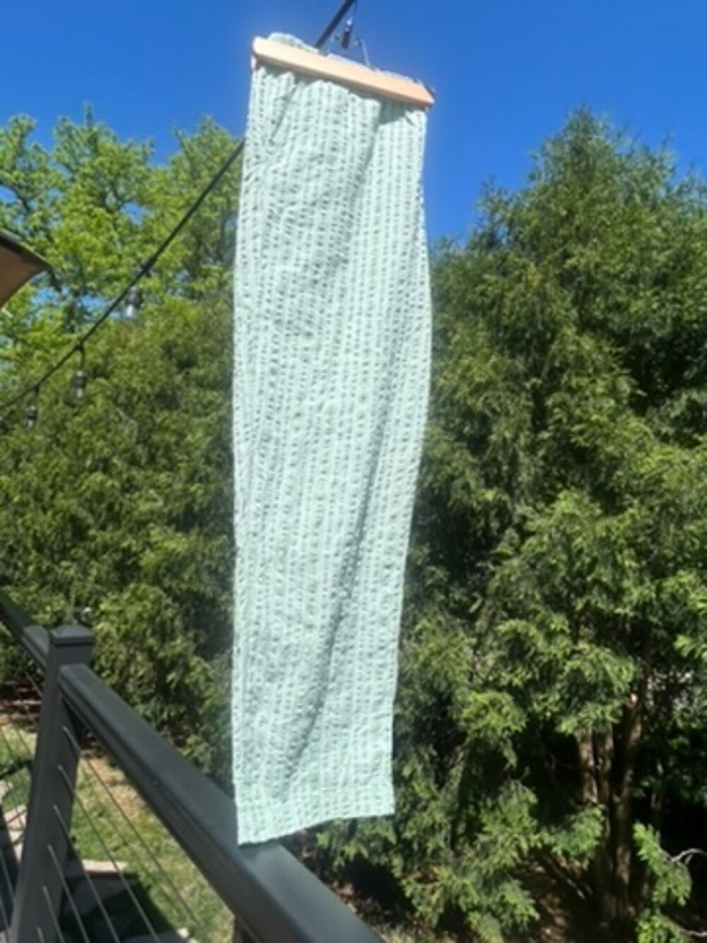Appleseeds 100% Cotton Capri Pants | Size 14P | Green & White
